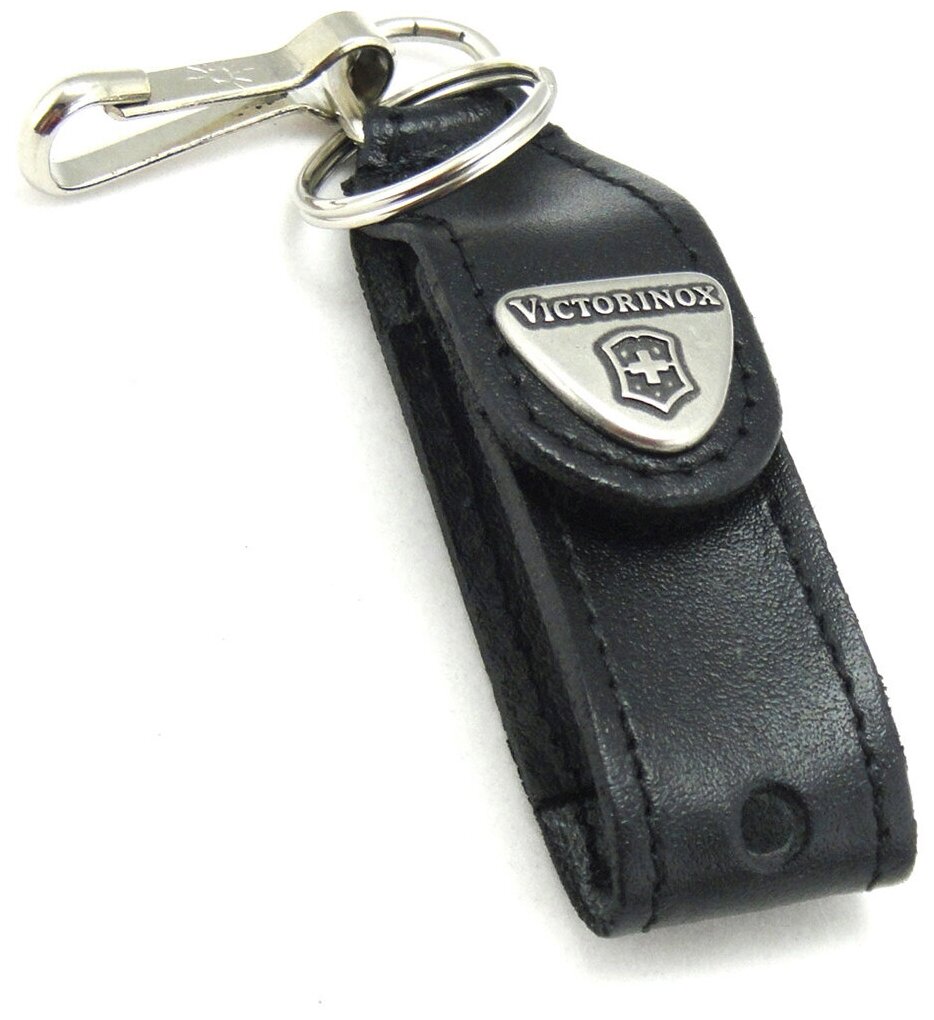 Чехол из нат.кожи Victorinox Leather Hang Case (4.0515) черный с карабином и отверстием для фонарика - фото №6