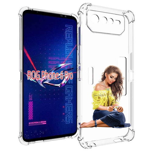 Чехол MyPads миленькая-девочка женский для Asus ROG Phone 6 Pro задняя-панель-накладка-бампер