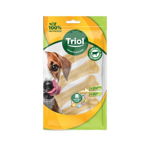 Triol (лакомства) Кость из жил 7,5см 20-25г 10151071 0,1 кг 39918 (6 шт)