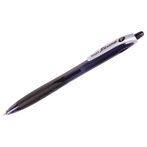 Ручка шариковая автоматическая Pilot Rexgrip черная, 0,7мм, грип, 2 штуки