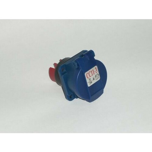 Розетка для открытой установки, трехконтактная , 220В, 32А, СС11- 3х32-054.3