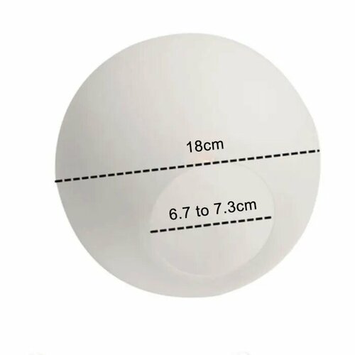 Абажур из белого стекла Pantalla Lampara D18cm-67-73cm Белый 1213₽