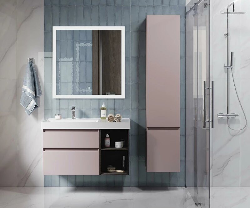 Kerama Marazzi раковина cubo левая подвесная мебельная 90 5 48 35см с 1 отв. под смеситель переливом цвет белый глянцевый (цена по акции) cu wb 90lh CU. wb.90Lh