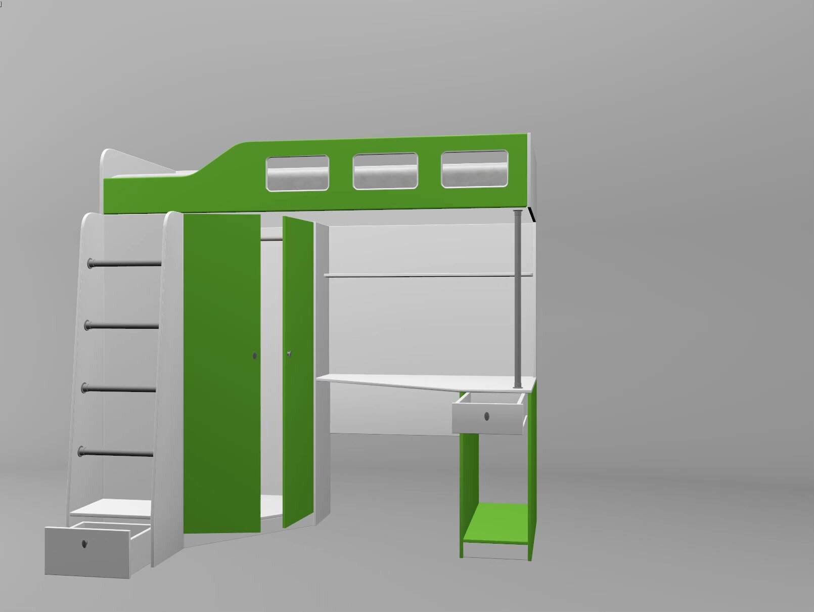 Кровать чердак Астра 7 — фото 1