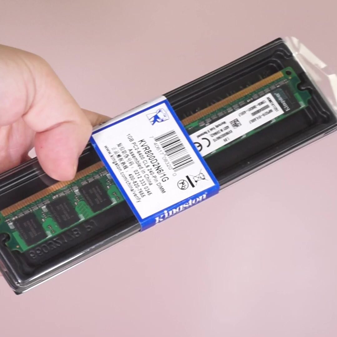 Модуль памяти Kingston DIMM DDR2, 1ГБ, 800МГц, PC2-6400, CL6 6-6-6-18 — фото 1