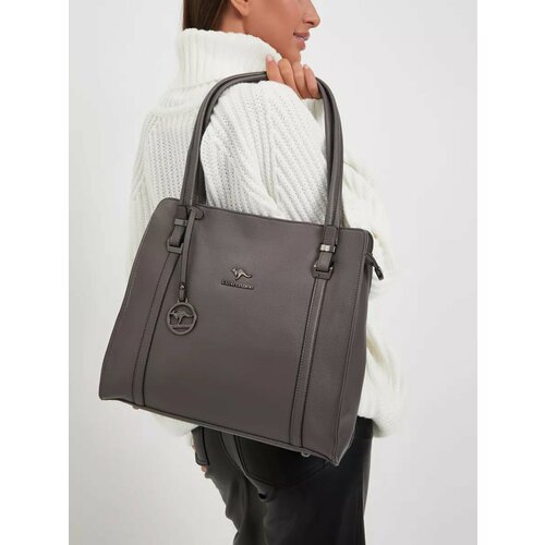 Сумка планшет BE-ZOG, фактура зернистая, серая