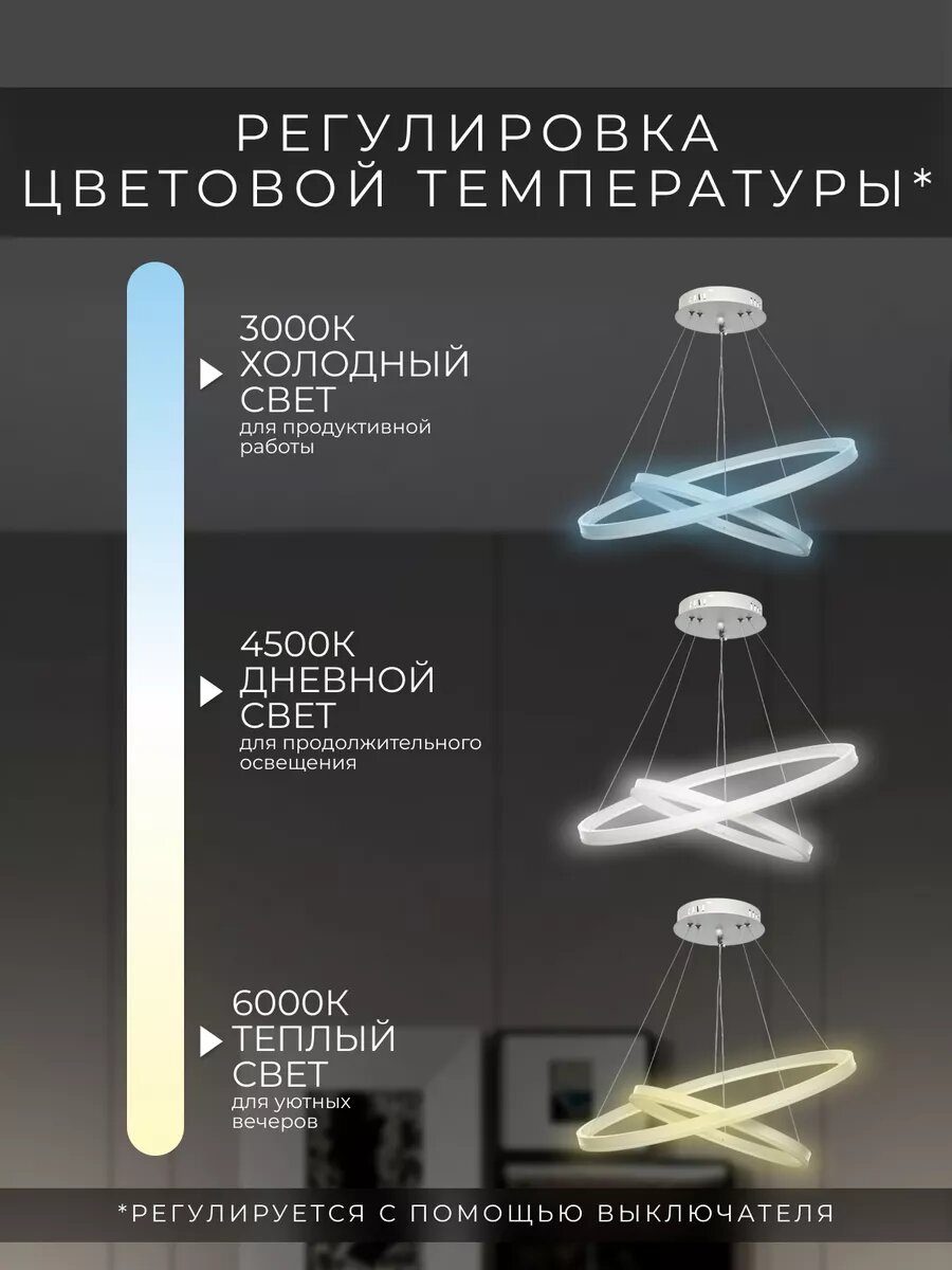 Люстра светодиодная подвесная — фото 1