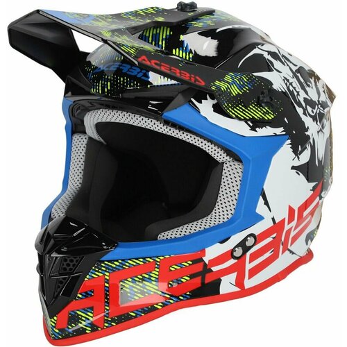 фото Мотошлем кроссовый взрослый acerbis linear 22-06 white/black, xl