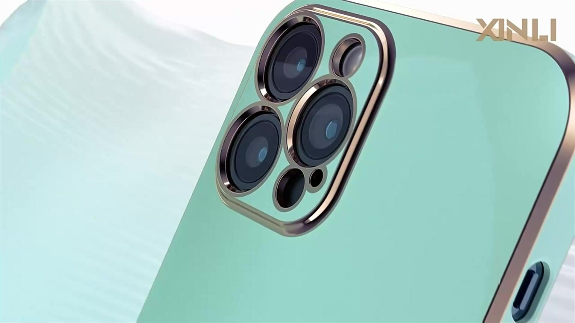 Чехол на Poco X3 Pro / Poco X3 NFC защитный на Поко Х3 Про / Поко Х3 НФС с золотой рамкой Черный — фото 1