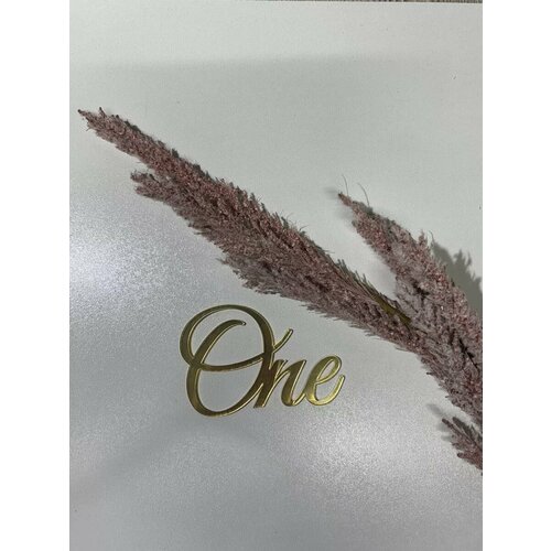 фото Топпер acrylwood "one", для торта, акрил, зеркальное покрытие