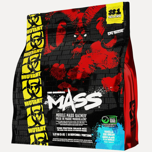 Изображение товара Гейнер Mutant Mass - 2270 грамм (5lb), ванильное мороженое