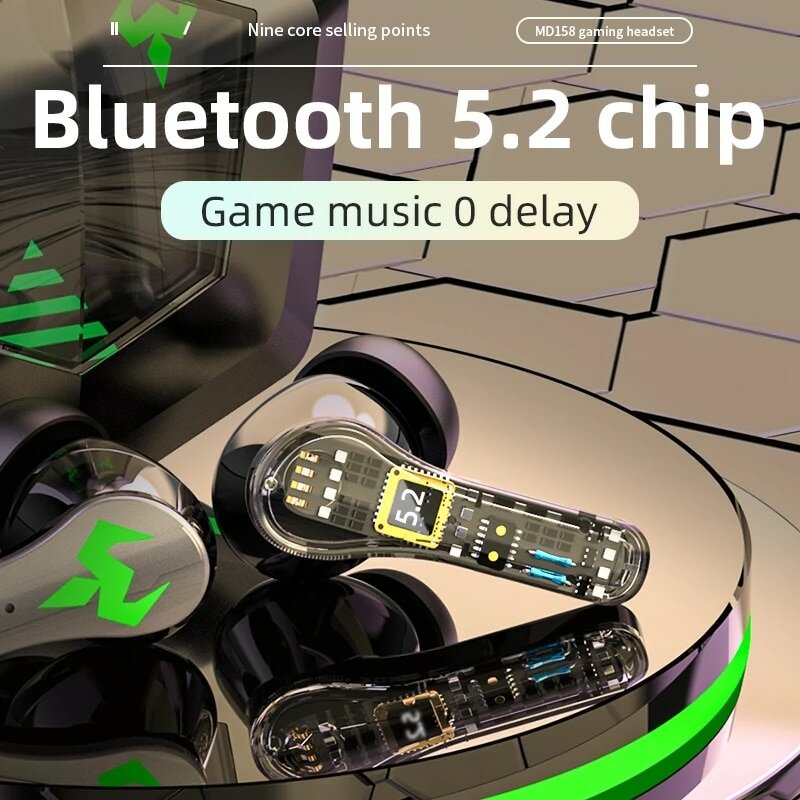 N35 Bluetooth-гарнитура с цифровым дисплеем и зарядным отсеком TWS беспроводные наушники спортивные стереонаушники для и — фото 1