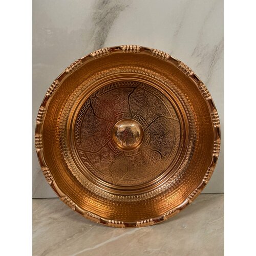 Чаша медная для омовения в хамаме 20 см. "Хамам Таши", ручная работа, толстое дно медный