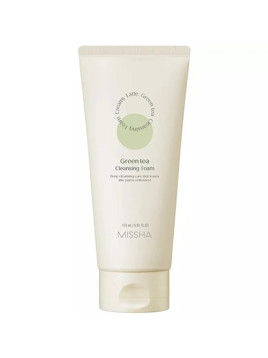 Пенка для умывания MISSHA Creamy Latte, с экстрактом зеленого чая, 172мл