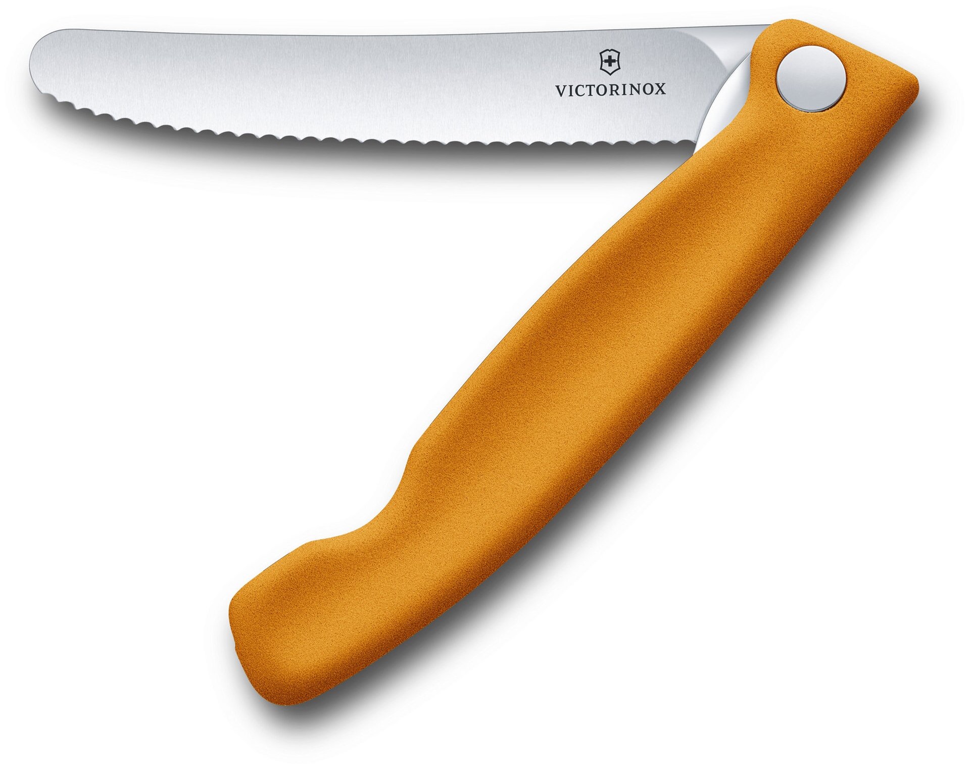 Нож кухонный Victorinox Swiss Classic (6.7836.F9B) стальной для овощей лезв.110мм серрейт. заточка о - фото №4
