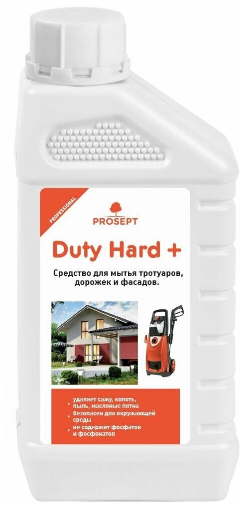 Моющее средство PROSEPT Duty Hard+ для фасадов и дорожных покрытий 1 литр