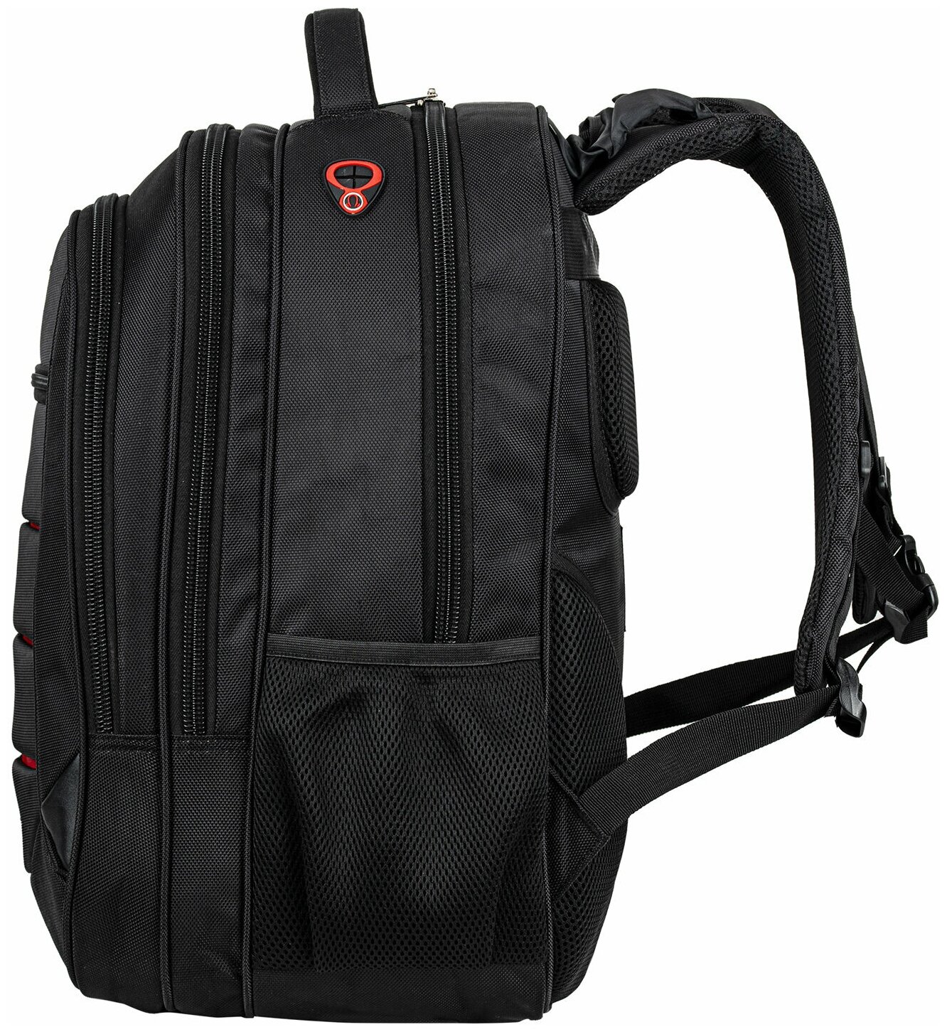 Рюкзак BRAUBERG "Flagman", размер 46х35х25 см, 35 л, ткань, черно-красный, 224454