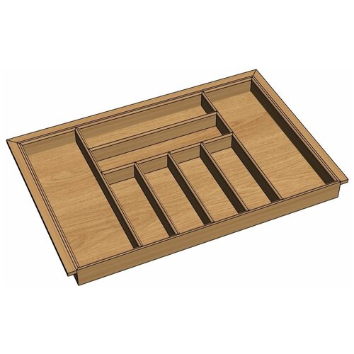 Деревянный лоток вкладыш для столовых приборов и кухонных принадлежностей, ложек, вилок, ножей. Ручной работы TETRIS V4 в ящик Blum TANDEMBOX в базу 800 из массива дуба