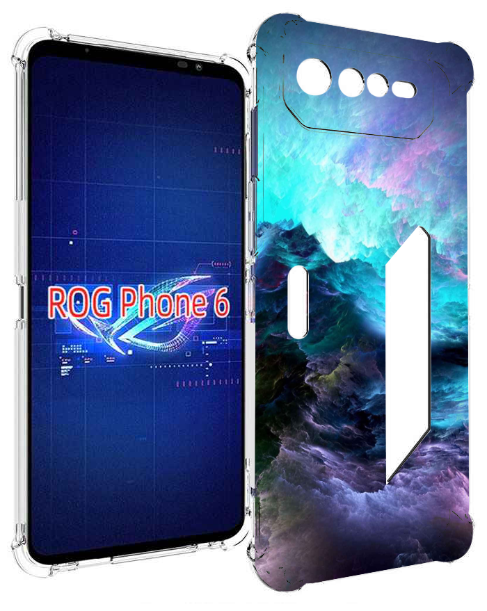 Чехол MyPads Волна для Asus ROG Phone 6 задняя-панель-накладка-бампер