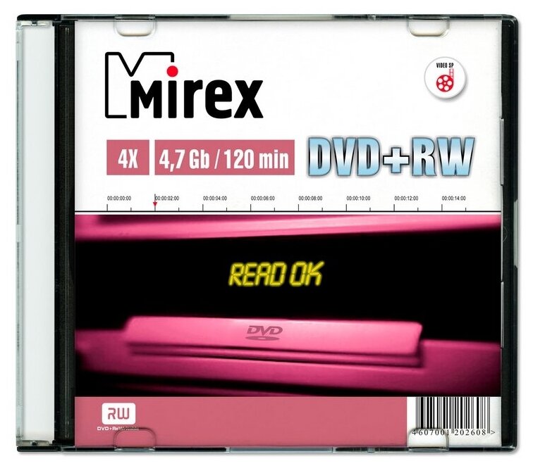 Диск DVD+RW Mirex 4.7Gb 4x