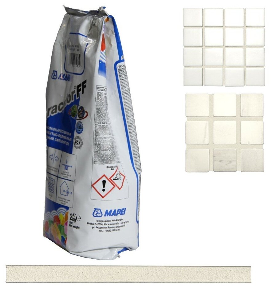 Затирка Mapei Keracolor FF №103 белая луна 2 кг