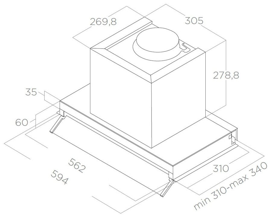 ELICA BOXIN LX/BL MAT/A/60 - фотография № 7