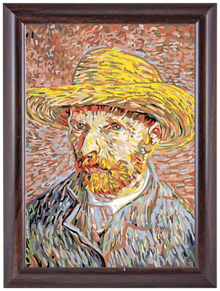 Портрет художника Винсента ван Гога в рамке печать на фотобумаге 30х40 см.