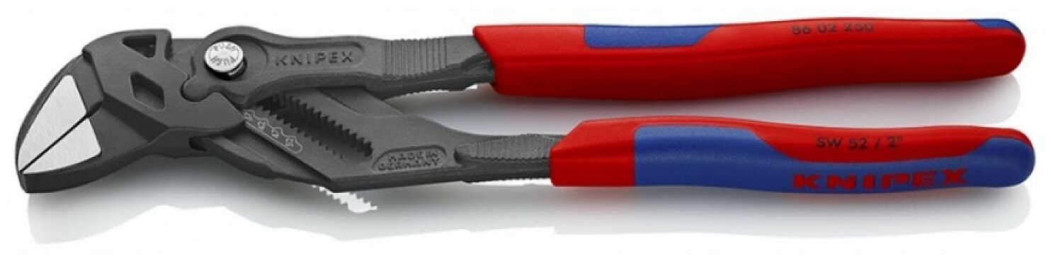 KNIPEX KN8602250 Клещи переставные 250 мм гаечный ключ диапазон до 52мм 468гр. KNIPEX