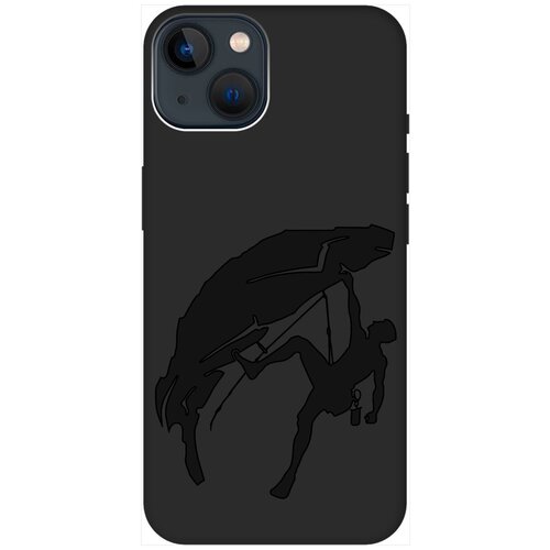 Силиконовый чехол на Apple iPhone 14 / Эпл Айфон 14 с рисунком Climbing Soft Touch черный силиконовый чехол на apple iphone 14 эпл айфон 14 с рисунком trekking soft touch черный