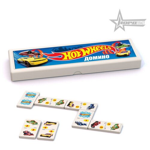 Настольная игра нордпласт Домино Hot Wheels настольная игра лев hot wheels опасные повороты