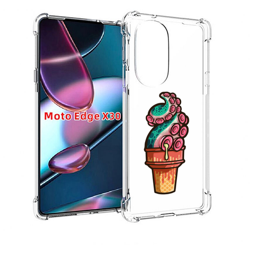 Чехол MyPads мороженное для Motorola Moto Edge X30 задняя-панель-накладка-бампер