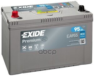 Exide Ea955 Premium_аккумуляторная Батарея! 19.5/17.9 Рус 95ah 800a 306/173/222 Carbon Boost EXIDE арт. EA955