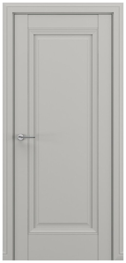 Дверь межкомнатная, Модель неаполь В3, Цвет Серый матовый, 600x2000мм, Комплект