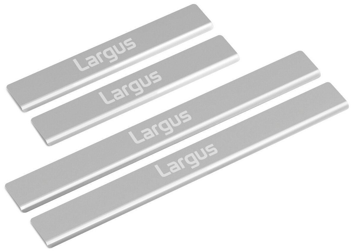 Накладки на пороги AutoMax для Lada Largus 2012-2021 2021-н. в нерж. сталь с надписью 4 шт AMLALAR01