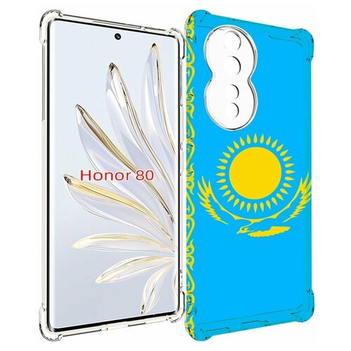 Чехол MyPads флаг Казахстана-1 для Honor 80 задняя-панель-накладка-бампер