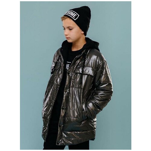 фото Куртка gnk, серый, 158 g'n'k