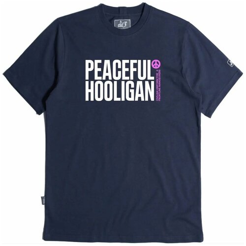 Футболка Peaceful Hooligan, размер XL, розовый, синий