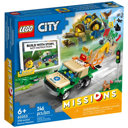 Конструктор LEGO City 60353 Миссии по спасению диких животных Wild Animal Rescue Missions