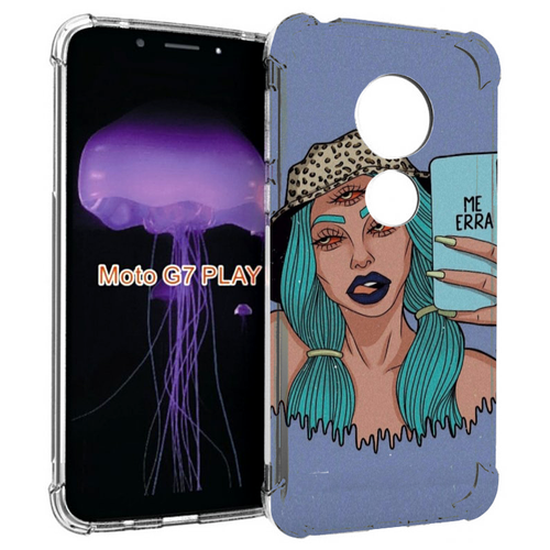 Чехол MyPads ME Erra женский для Motorola Moto G7 Play задняя-панель-накладка-бампер