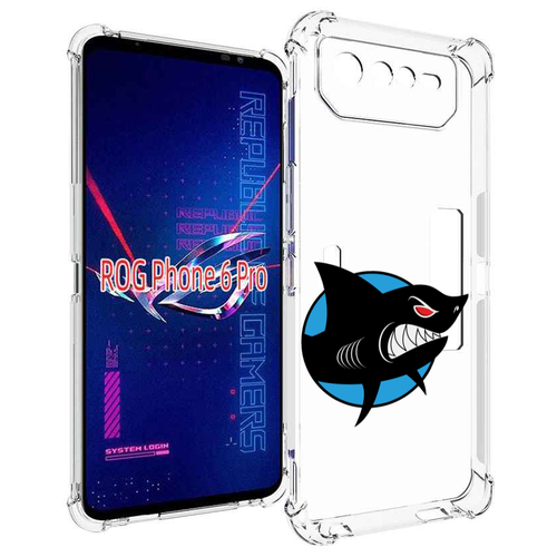 Чехол MyPads Злая-акула для Asus ROG Phone 6 Pro задняя-панель-накладка-бампер