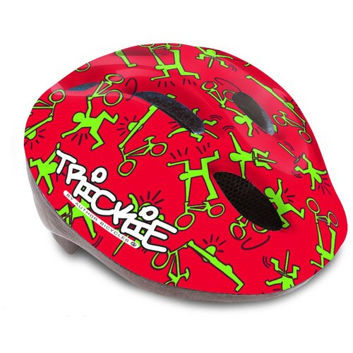 шлем велосипедный с сеточкой skiff 141 grn размер 52 58 см author Шлем 8-9090080 с сеточкой Trickie 151 Red/Grn детский/подростковый 8 отверстий, красно-зеленый 49-56см AUTHOR