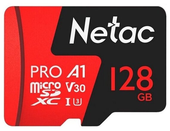 Карта памяти Netac P500 Extreme Pro MicroSDXC 128GB Сlass 10 UHS-I 100MB/s (NT02P500PRO-128G-S)