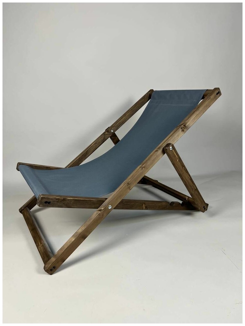 Шезлонг для дачи, серый шезлонг, складной, деревянный/ Кресло-шезлонг/ Кресло для дачи/ для дома - фотография № 2