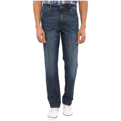 Джинсы Wrangler, размер W46/L36, синий джинсы montana размер w46 l32 синий