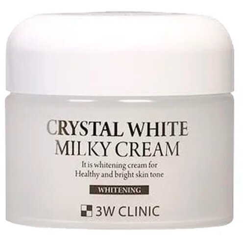 3W Clinic Crystal White Milky Cream Крем для лица осветляющий на основе молока, 50 мл