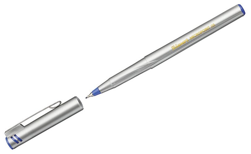 Ручка капиллярная Luxor "Micropoint" синяя, 0,5мм, одноразовая, упаковка 12 шт.