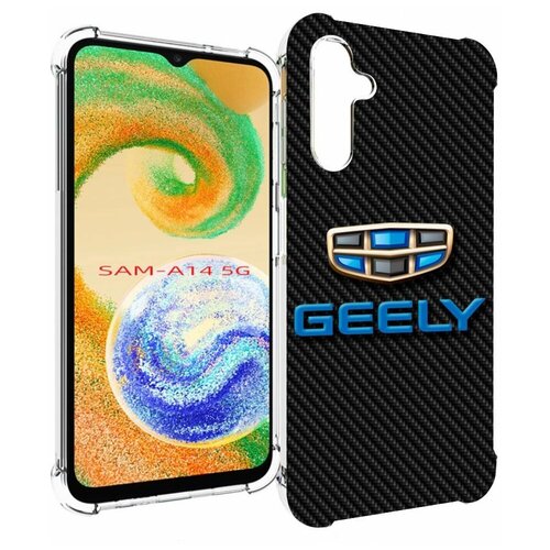 Чехол MyPads geely джили 1 для Samsung Galaxy A14 4G/ 5G задняя-панель-накладка-бампер чехол mypads tesla тесла 1 для samsung galaxy a14 4g 5g задняя панель накладка бампер