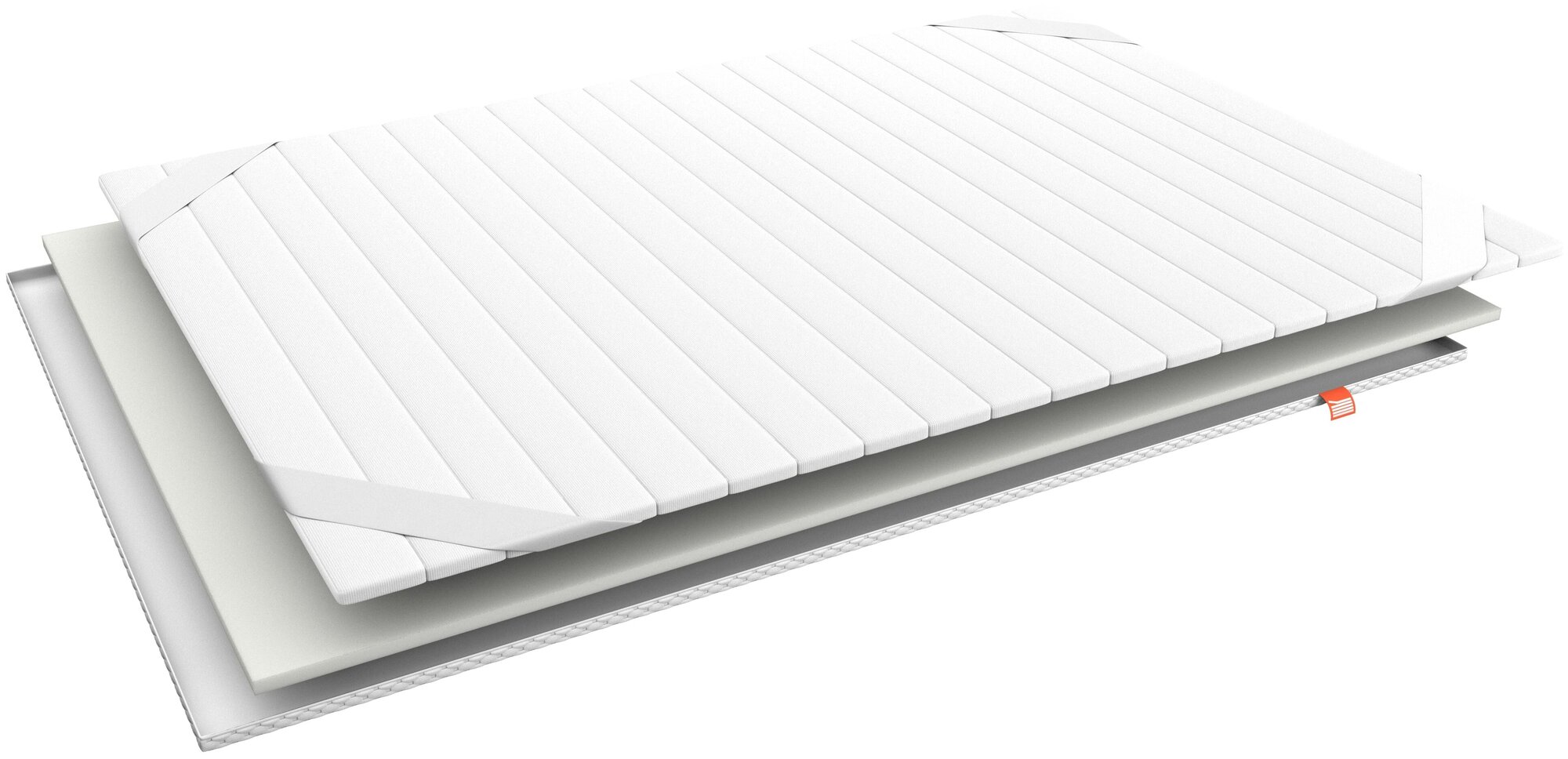 Матрас топпер на кровать Light Protect / Топпер наматрасник 200х90х2 см. / Повышенная жесткость (белый) - фотография № 6