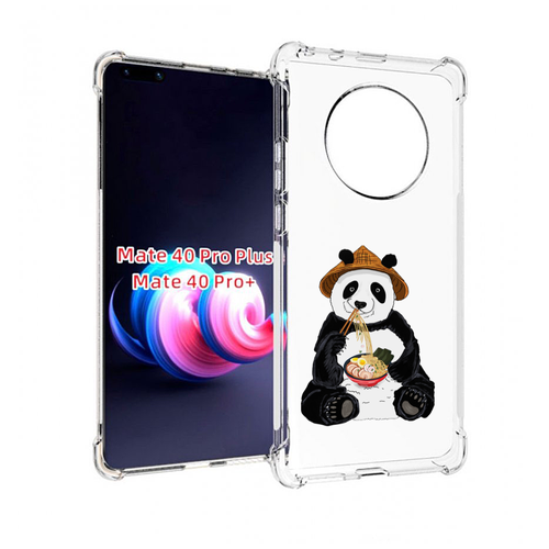 Чехол MyPads панда-любит-лапшу для Huawei Mate 40 Pro+ Plus задняя-панель-накладка-бампер чехол mypads картина панда для huawei mate 40 pro plus задняя панель накладка бампер