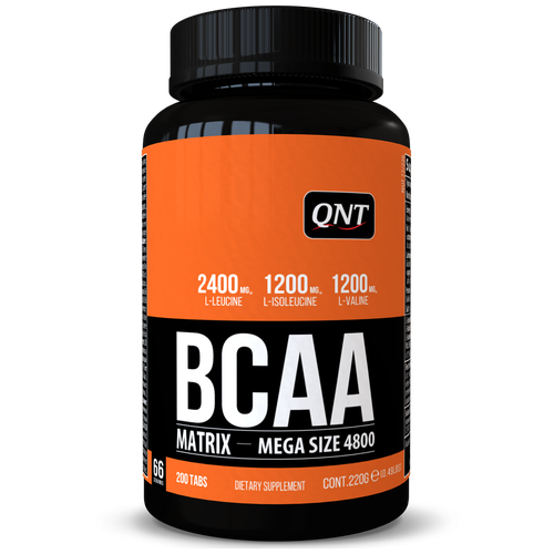 bcaa powder 500gr 50serv unflavored без вкуса аминокислота дс пфс BCAA QNT Matrix BCAA 4800, без вкуса